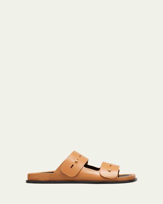 Samira Leather Slide Sandals